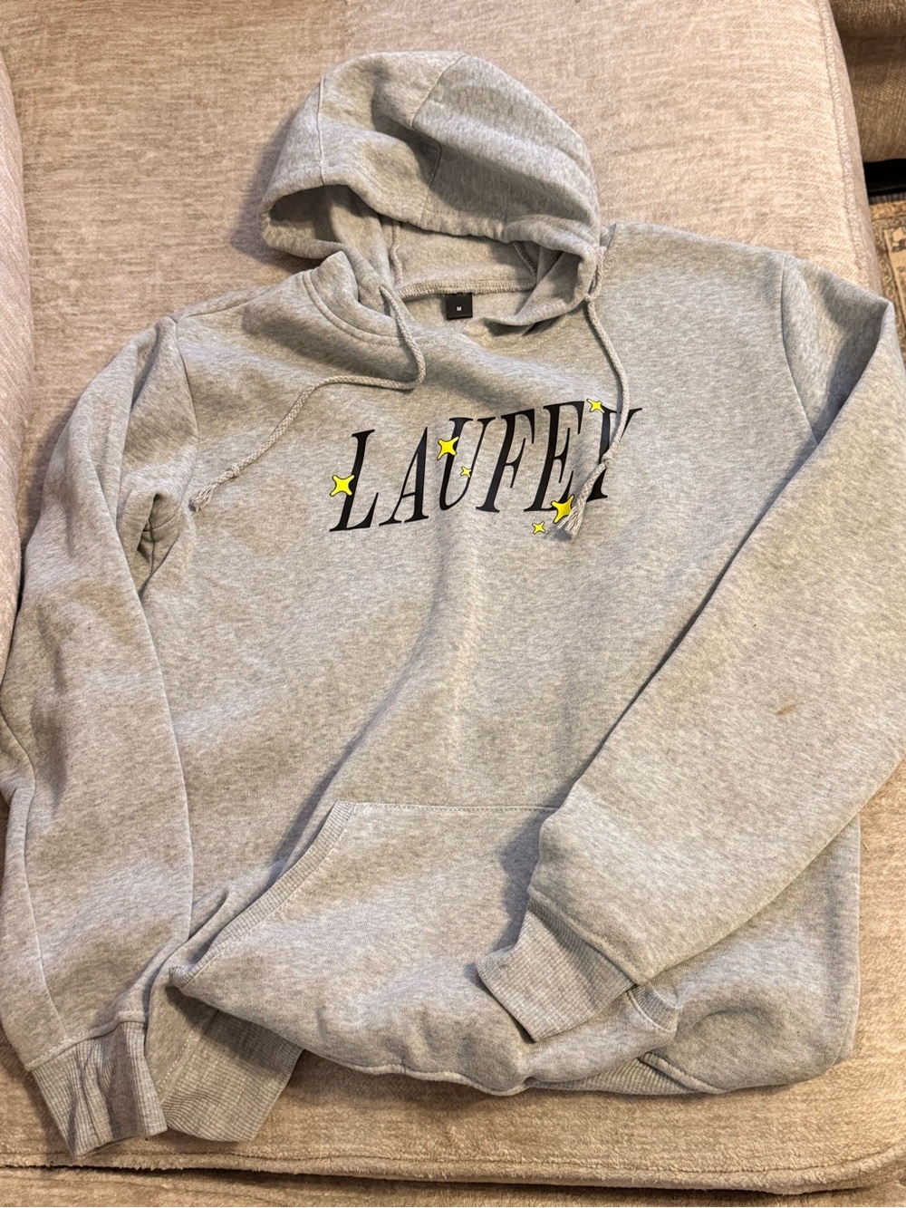 Laufey Grey Logo Graphic Hoodie Sweatshirt
